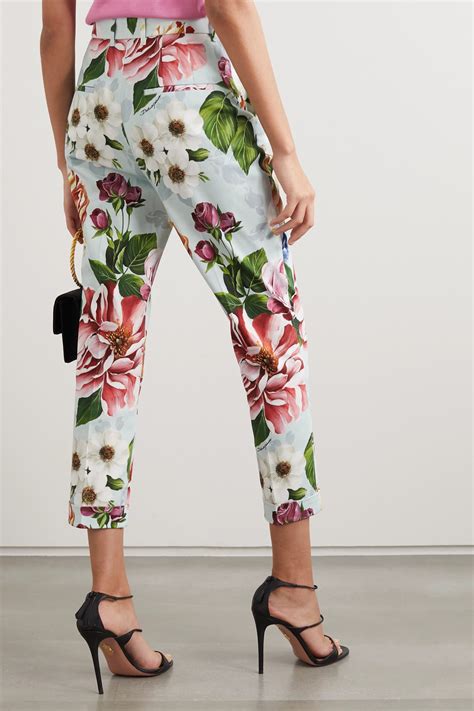 dolce gabbana floral pants|dolce and gabbana top pants.